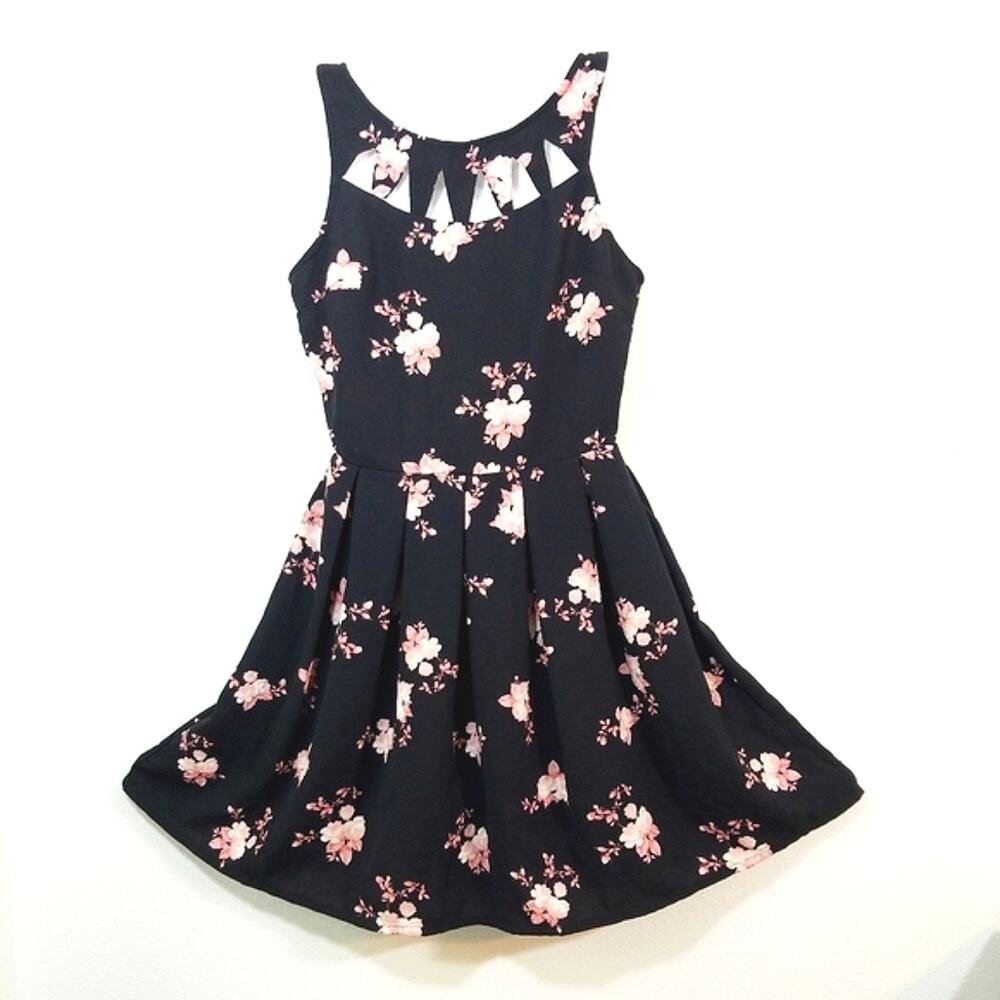 Empyre Floral cutout zipper detailing mini dress S